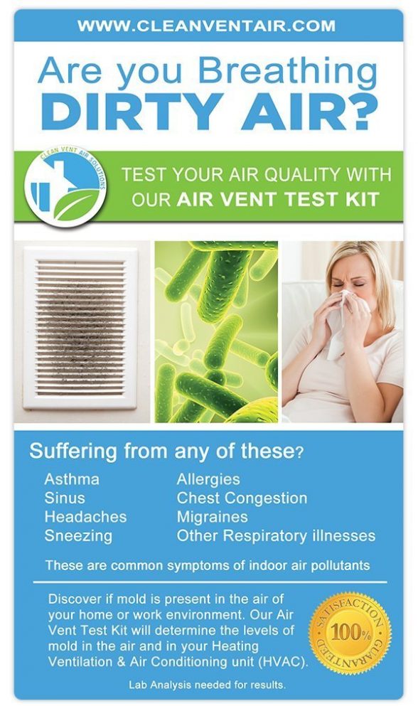 Clean Vent Air Solutions - Air Test Kit for Mold
