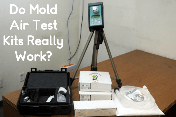 A mold air test being conducted in a home