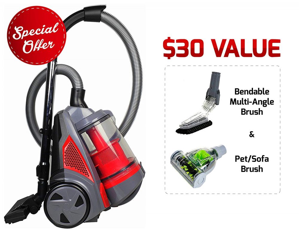 Ovente Cyclonic Canister Vacuum