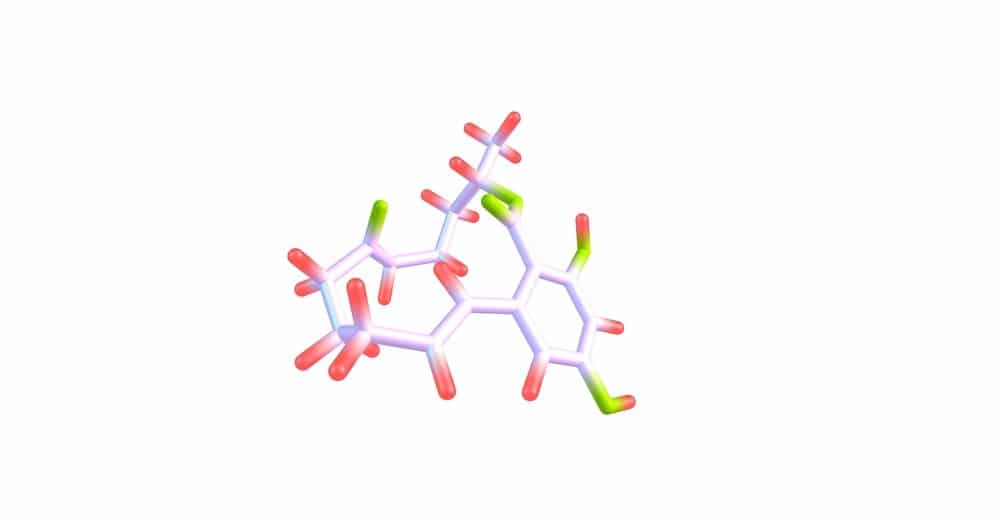 Zearalenone or ZEN, also known as RAL and F-2 mycotoxin, is a potent estrogenic metabolite. 3d illustration
