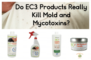 A collage of EC3 products including EC3 mold solution