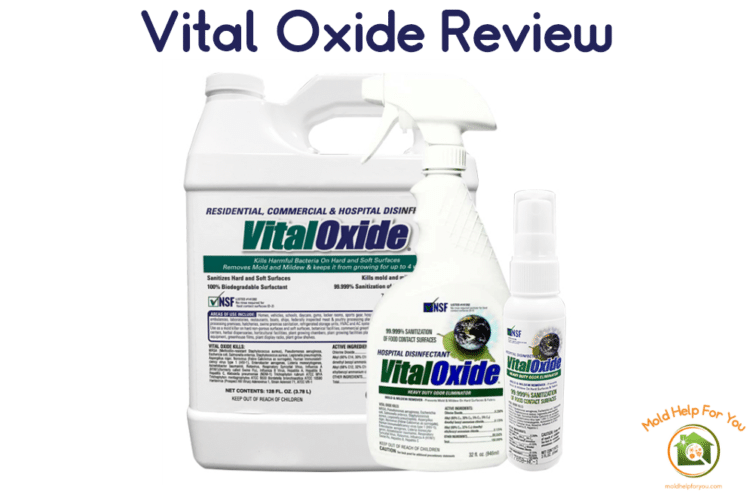 Various Vital Oxide Mold Remover Products on a white background