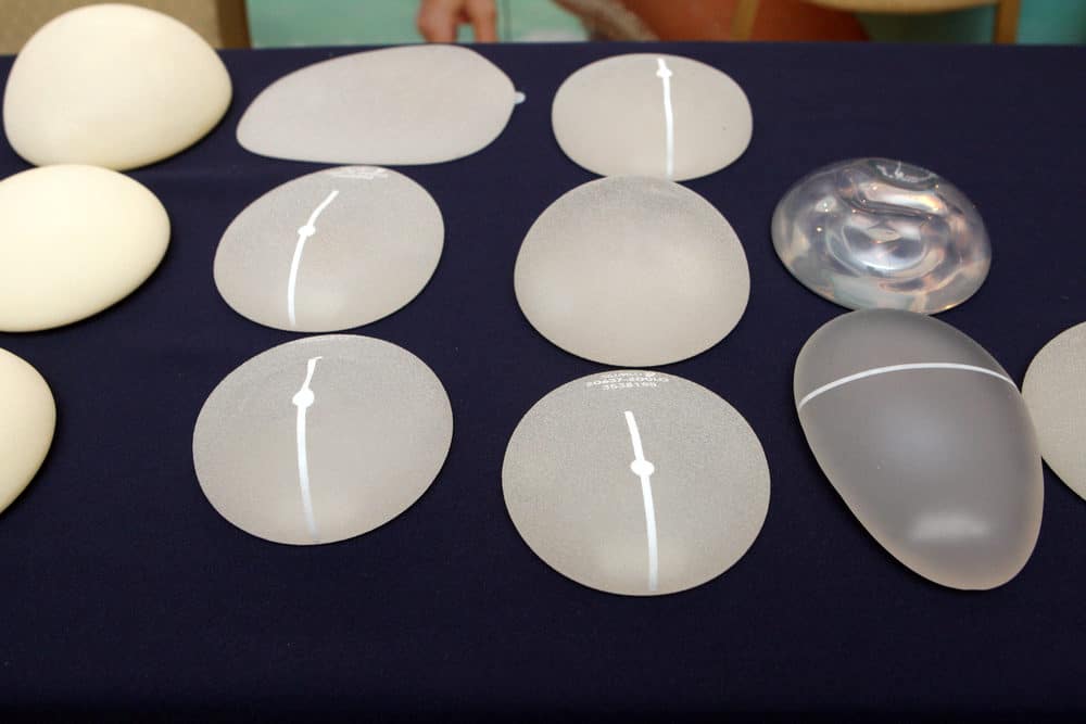 Various breast implants with a mold risk
