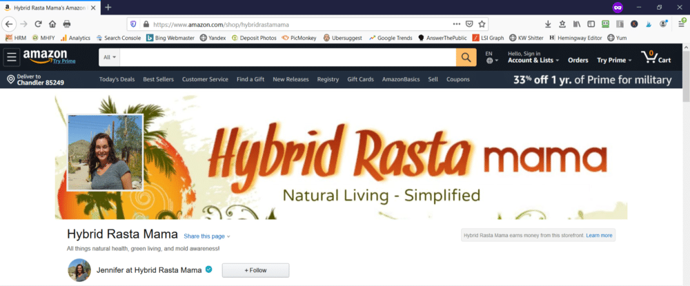 Hybrid Rasta Mama's Amazon Influencer Storefront