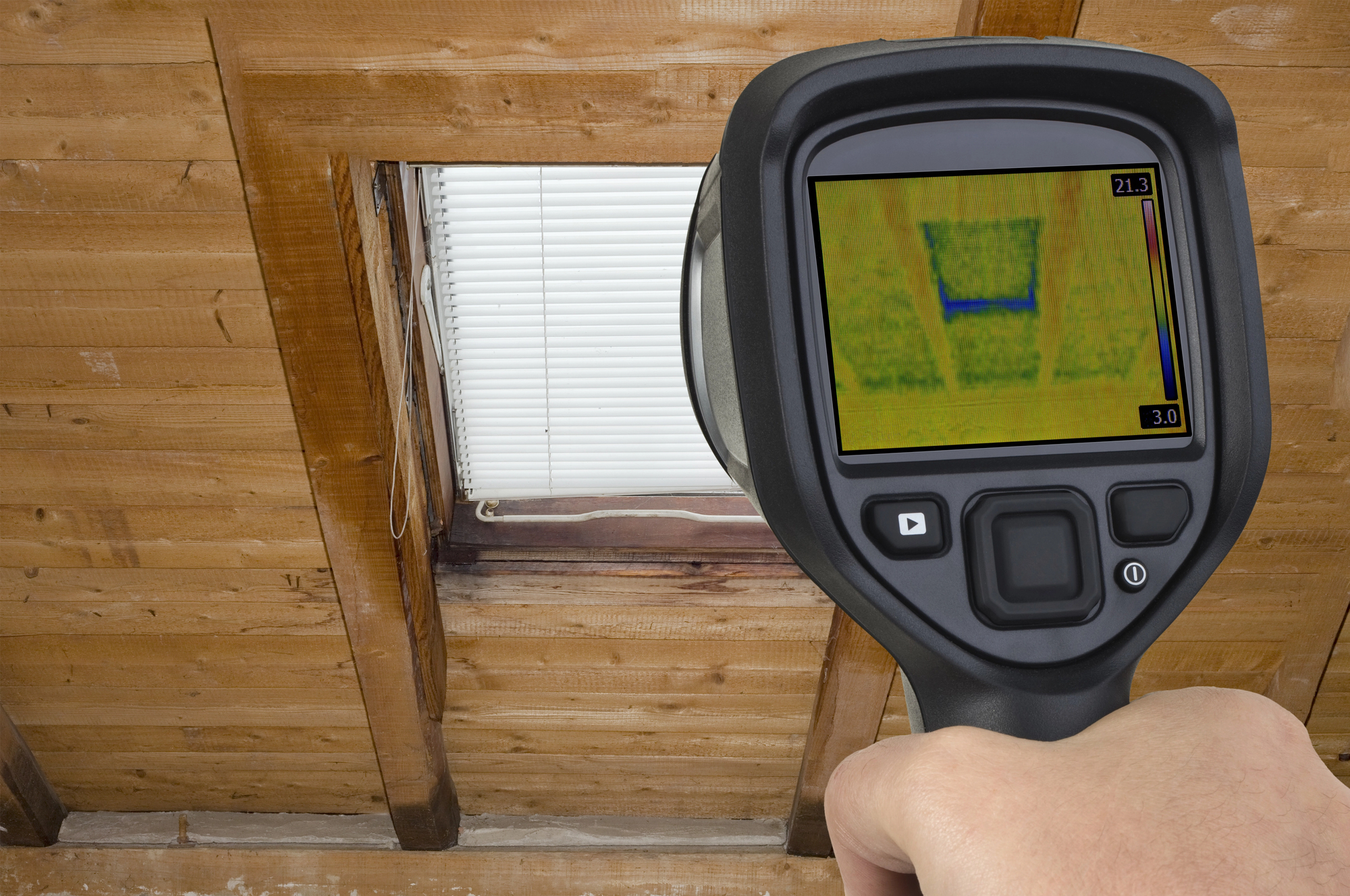 Thermal imaging in an attic